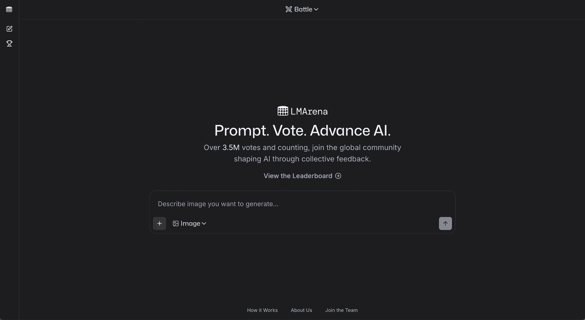 LMArena website screenshot
