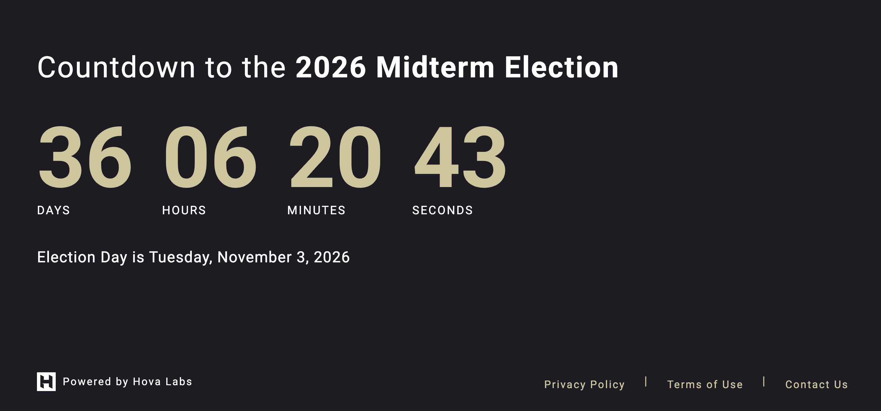 Vote by Address countdown to the 2026 midterm election